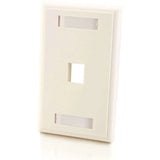 C2G C2G 1-Port Single Gang Multimedia Keystone Wall Plate - White - 1 x Socket(s) - White - 03410