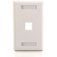 C2G C2G 1-Port Single Gang Multimedia Keystone Wall Plate - White - 1 x Socket(s) - White - 03410