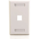 C2G C2G 1-Port Single Gang Multimedia Keystone Wall Plate - White - 1 x Socket(s) - White - 03410