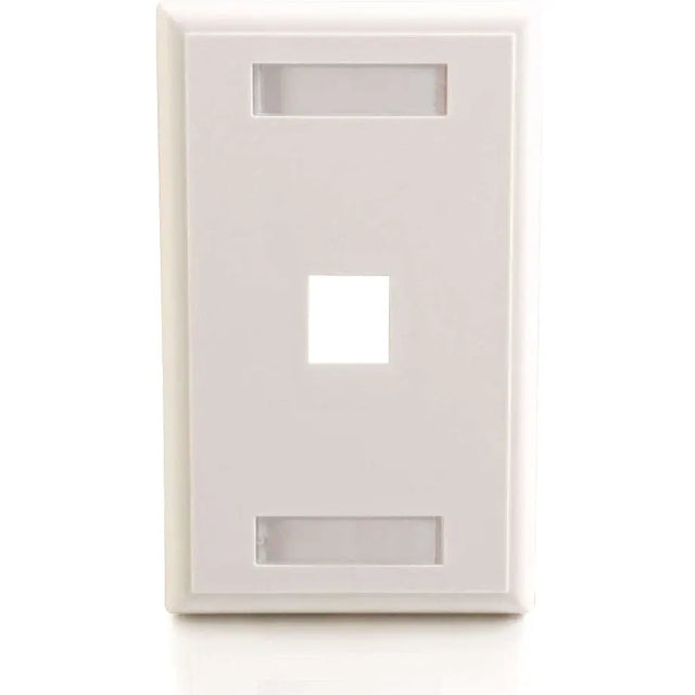 C2G C2G 1-Port Single Gang Multimedia Keystone Wall Plate - White - 1 x Socket(s) - White - 03410