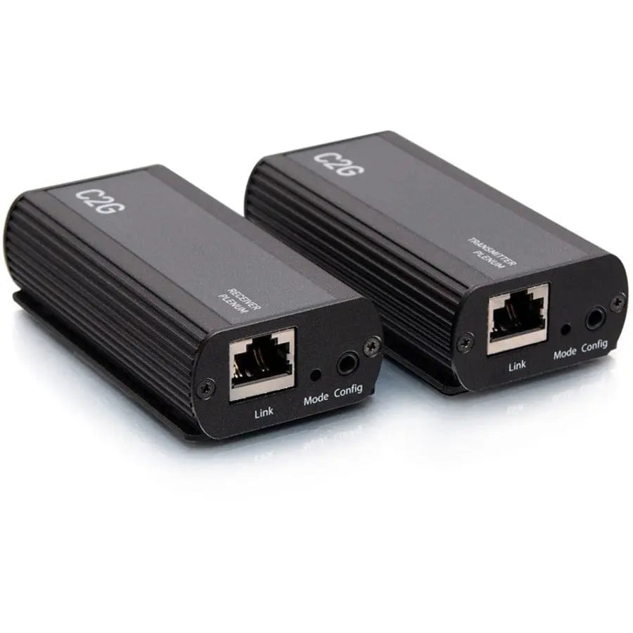 C2G C2G 1-Port USB-C Extender Transmitter to Receiver Kit - 5Gbps Plenum Rated - 1 x Network (RJ-45) - 1 x USB - 32.80 ft Extended Range - Black - C2G54279