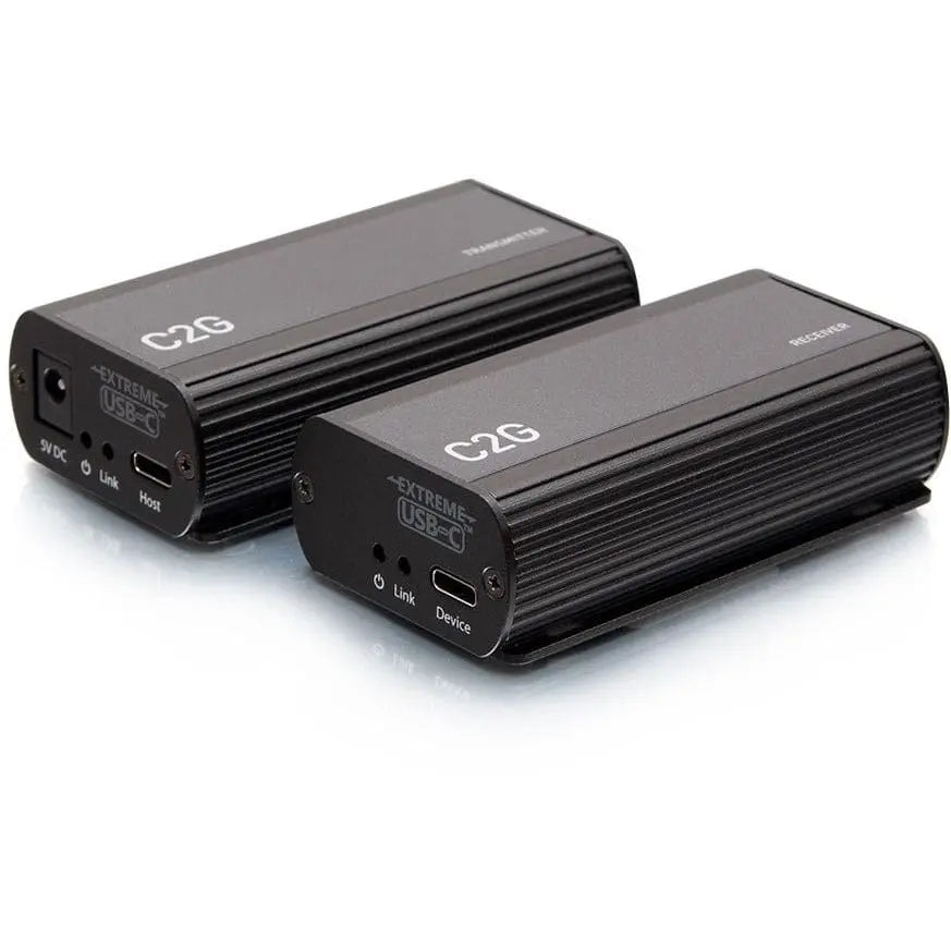 C2G C2G 1-Port USB-C&reg; Extender Transmitter to Receiver Kit - 5Gbps - 1 x Network (RJ-45) - 1 x USB - 33 ft Extended Range - Black - C2G54278