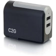 C2G C2G 2-Port USB Wall Charger - AC Power Adapter - 120 V AC, 230 V AC Input - 4.9 V DC/4.80 A, 5.3 V DC, 4.8 V DC Output - 20276