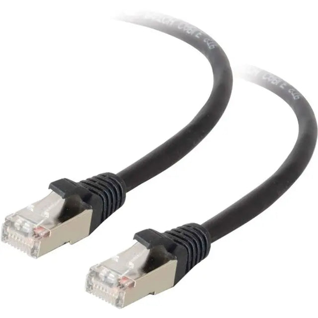 C2G C2G-25ft Cat5e Molded Shielded (STP) Network Patch Cable - Black - Category 5e for Network Device - RJ-45 Male - RJ-45 Male - Shielded - 25ft - Black - 28695