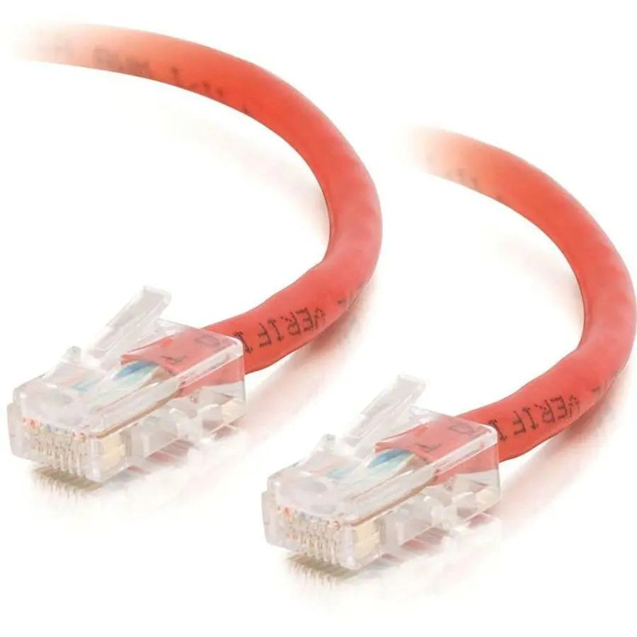 C2G C2G-25ft Cat5e Non-Booted Crossover Unshielded (UTP) Network Patch Cable - Red - Category 5e for Network Device - RJ-45 Male - RJ-45 Male - Crossover - 25ft - Red - 26709