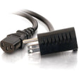 C2G C2G 3ft 16 AWG Universal Power Cord With Extra Outlet - 3ft - 30538