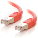 C2G C2G-3ft Cat5e Molded Shielded (STP) Network Patch Cable - Red - Category 5e for Network Device - RJ-45 Male - RJ-45 Male - Shielded - 3ft - Red - 27242