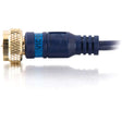C2G C2G 3ft Velocity Mini-Coax F-Type Cable - F Connector - F Connector - 3ft - Blue - 27226