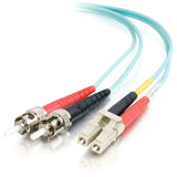 C2G C2G 3m LC-ST 10Gb 50/125 Duplex Multimode OM3 Fiber Cable - Aqua - 10ft - 3m LC-ST 10Gb 50/125 Duplex Multimode OM3 Fiber Cable - Aqua - 10ft - 36123