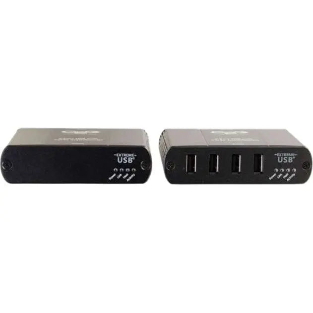 C2G 4-Port USB 2.0 over Cat5 Extender - 2 x Network (RJ-45) - 5 x USB - 328 ft Extended Range - Black - 34020 C2G
