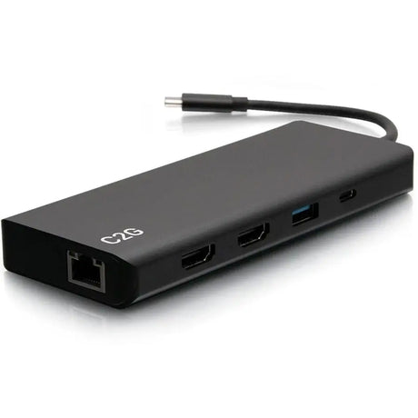 C2G C2G 4K USB C Dual Monitor Dock with Power - HDMI, Ethernet, USB, 3.5mm & 60W - for Notebook/Tablet/Monitor - 60 W - USB Type C - 2 Displays Supported - 4K - 3840 x 2160, 1920 x 1080 - 2 x USB 2.0 - 3 ...  - C2G54487