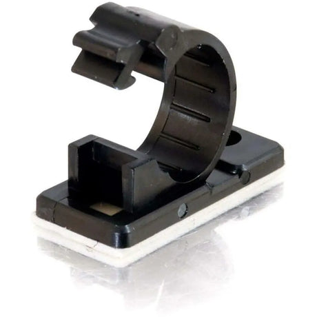C2G .68in Self-Adhesive Cable Clamp - 50pk - Cable Bundler - Black - 50 Pack - 43053 C2G