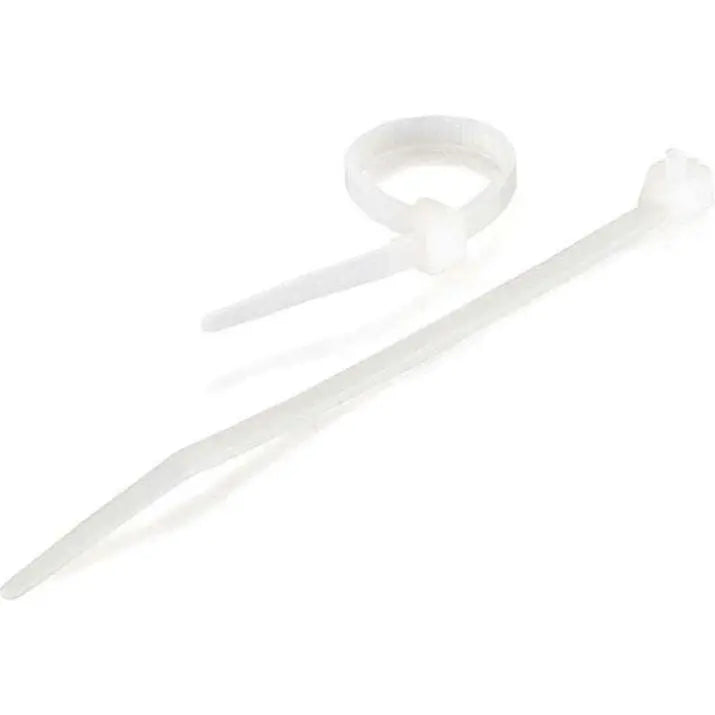 C2G C2G 7.75in Releasable/Reusable Cable Ties - White - 50pk - Cable Tie - Natural - 50 Pack - 43044