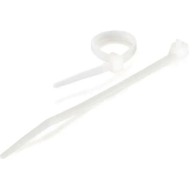 C2G C2G 7.75in Releasable/Reusable Cable Ties - White - 50pk - Cable Tie - Natural - 50 Pack - 43044