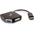 C2G DisplayPort to HDMI, VGA, DVI Adapter Converter - M/F - C2G DisplayPort Male to HDMI Female Adapter, DisplayPort Male to DVI Female Adapter, DisplayPort Male to VGA Female Adapter - 54340 C2G