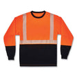 C2G C2G GloWear 8281BK Class 2 Long Sleeve Shirt with Black Bottom, Polyester, Large, Orange - 22684