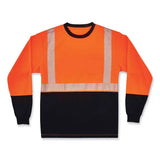 C2G C2G GloWear 8281BK Class 2 Long Sleeve Shirt with Black Bottom, Polyester, Medium, Orange - 22683