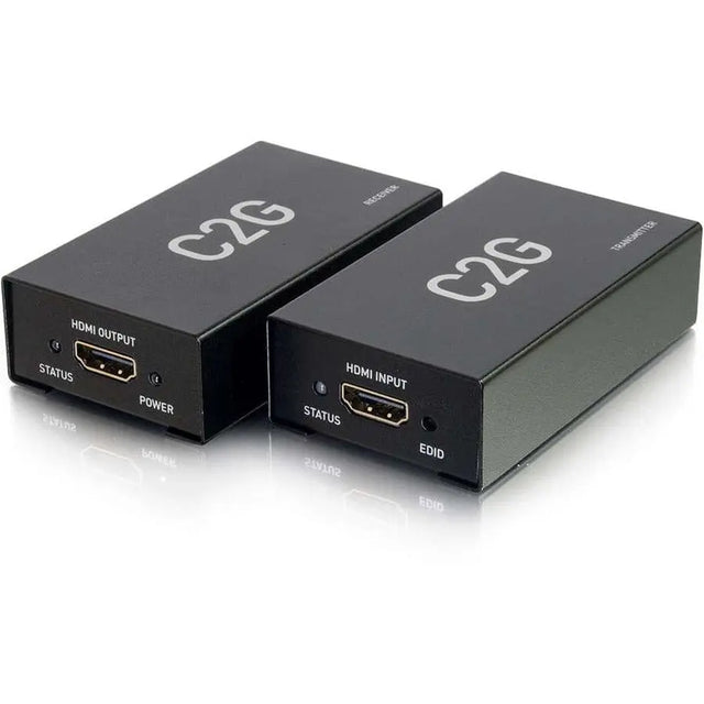 C2G HDMI over Cat5/Cat6 Extender - 1 Input Device - 1 Output Device - 164.04 ft Range - 2 x Network (RJ-45) - 1 x HDMI In - 1 x HDMI Out - Full HD - 1920 x 1080 - Twisted Pair - Category 6 - 60180 C2G