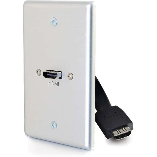 C2G C2G HDMI Wall Plate - Single Gang - 1-gang - Aluminum - Aluminum, Polyvinyl Chloride (PVC) - 1 x HDMI Port(s) - 39870