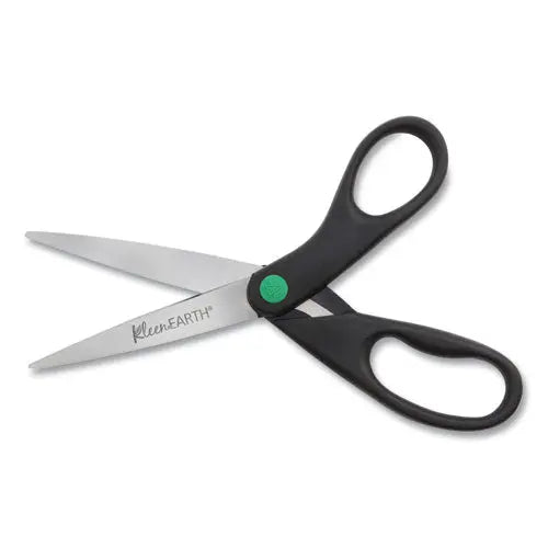 C2G C2G KleenEarth Scissors, 8" Long, 3.25" Cut Length, Straight Black Handle, 2/Pack - 15179