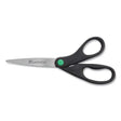 C2G C2G KleenEarth Scissors, 8" Long, 3.25" Cut Length, Straight Black Handle, 2/Pack - 15179