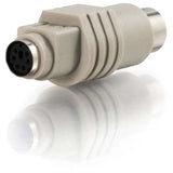 C2G C2G PS/2 Female to AT Male Keyboard Adapter - 1 Pack - 1 x 6-pin Mini-DIN (PS/2) Female - 1 x 5-pin DIN Male - Beige - 02475