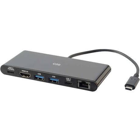 C2G USB C Docking Station - USB C to 4K HDMI, Ethernet and USB 3.0 - with HDMI, Ethernet, USB and Power Delivery - 28845 C2G
