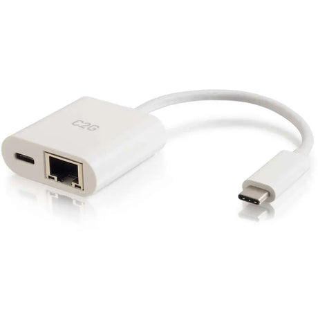 C2G USB C to Ethernet Adapter with Power Delivery - USB 3.1 Type C - 1 Port(s) - 1 - Twisted Pair - 29748 C2G