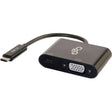 C2G C2G USB C to VGA Adapter with Power Delivery - Deliver Video content to a VGA equipped display from a USB-C device while simultaneously charging the device - 29533