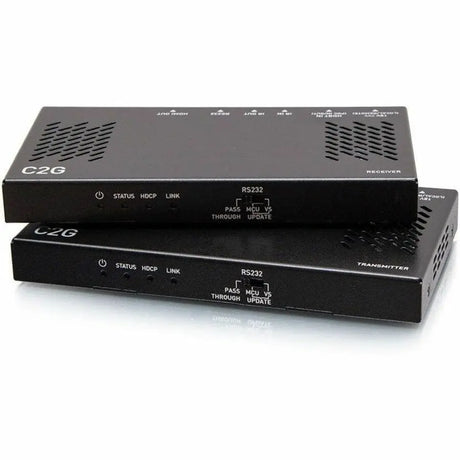 C2G C2G Video Extender Transmitter/Receiver - 1 Input Device - 1 Output Device - 328 ft Range - 2 x Network (RJ-45) - 1 x HDMI In - 1 x HDMI Out - 4K UHD - Twisted Pair - Category 7 - C2G30026