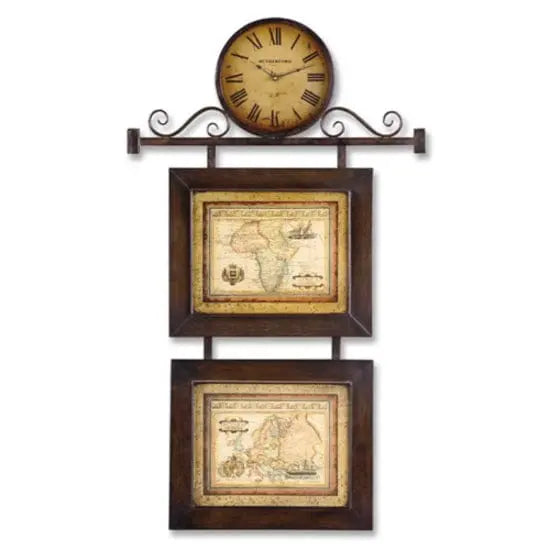 C2G Uttermost Worldly Wall Clock - Analog - Quartz - 50877