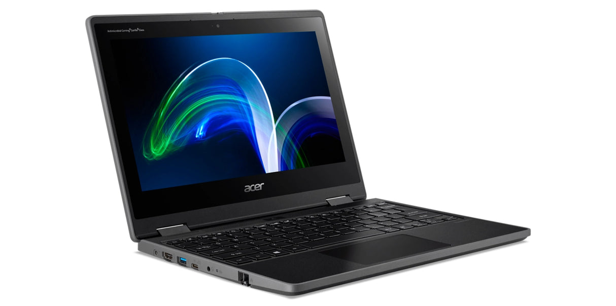 Acer TravelMate Spin B3 TMB311R-32-C47B Intel® Celeron® N N5100 Hybrid (2-in-1) 29.5 cm (11.6") Touchscreen HD 8 GB DDR4-SDRAM 128 GB Flash Wi-Fi 6 (802.11ax) Windows 11 Pro Black - NX.VQWAA.004
