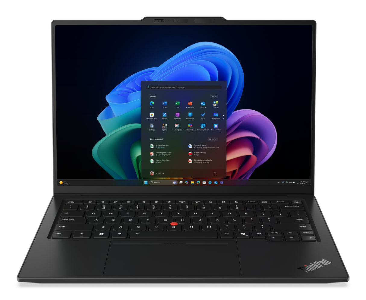 Lenovo ThinkPad X1 Carbon Gen 14 Aura Edition Copilot+ PC Intel Core Ultra 7 355 Laptop 35.6 cm (14") 2.8K 32 GB LPDDR5x-SDRAM 512 GB SSD Wi-Fi 7 (802.11be) Windows 11 Pro English Black - 21V7006EUS