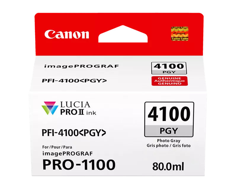 Canon LUCIA PRO II PFI-4100 Photo Gray Ink Tank - 6784C002