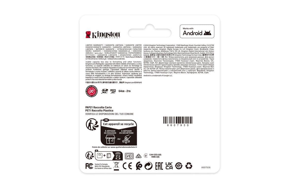Kingston Technology 1TB SDXC Canvas Select Plus Gen3 150MB/s C10 UHS-I U3 V30 - SDS3/1TB