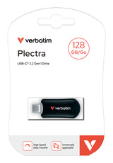 Verbatim Plectra USB-C Flash Drive Black 128GB - 30225