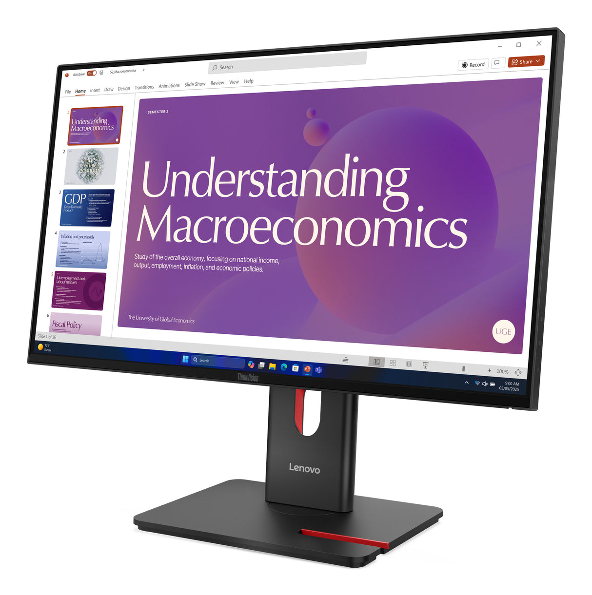 Lenovo ThinkVision T24D-40 Monitor - 64B9GAR1UZ
