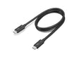 Lenovo 4X91K16968 Thunderbolt cable 0.7 m 40 Gbit/s Black - 4X91K16968 LENOVO