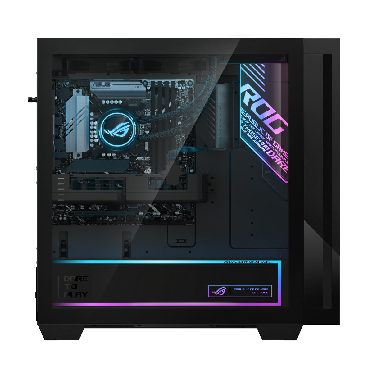 ASUS ROG G700 G700TF-DS774 Intel Core Ultra 7 265F 16 GB DDR5-SDRAM 1 TB SSD NVIDIA GeForce RTX 5070 Windows 11 Home Tower PC Black - G700TF-DS774
