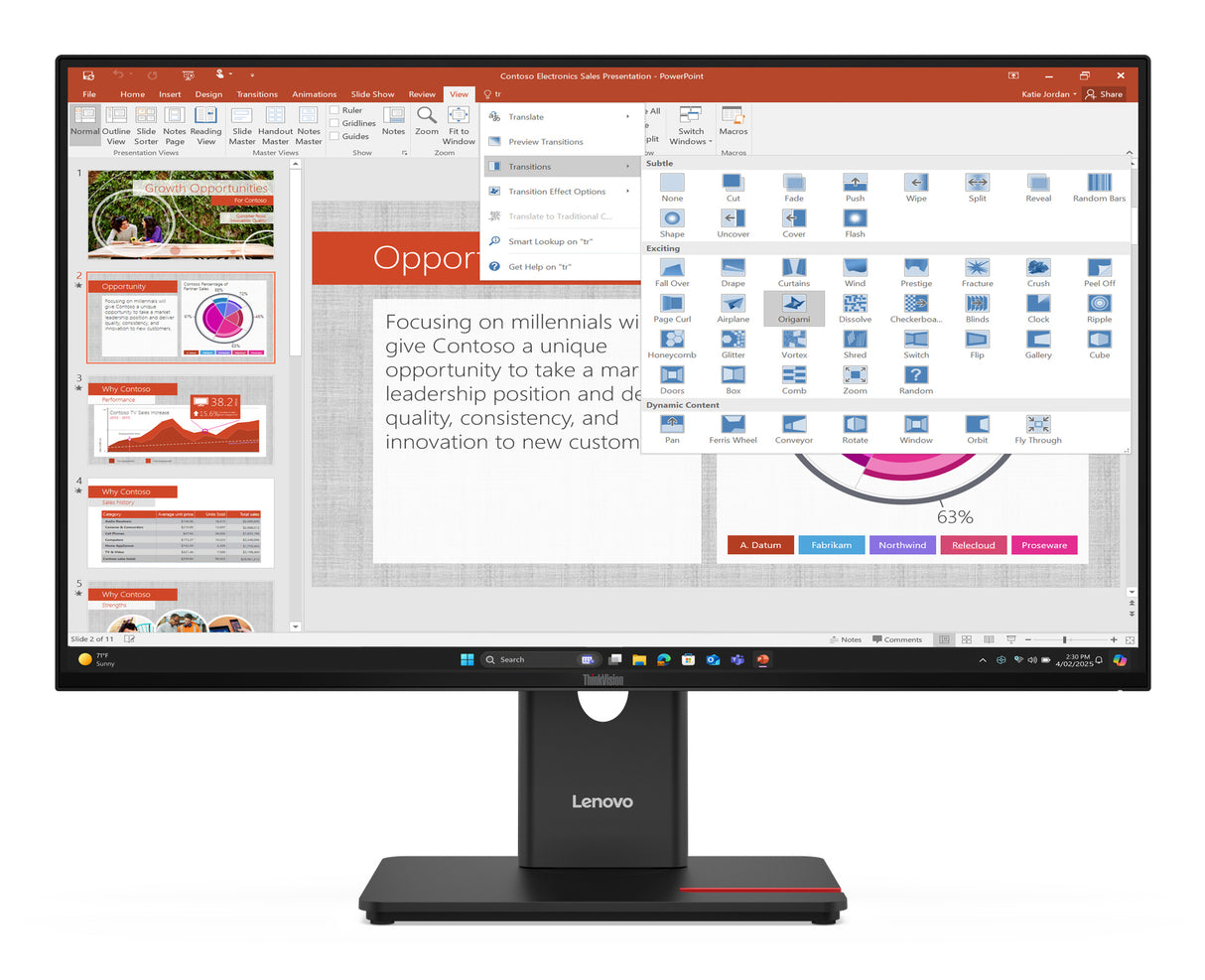 Lenovo ThinkVision T27-40 Monitor - 64A5MAT6UZ