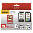 CANON CANON  (PG-245XL/CL-246XL) Ink/Paper Combo, 180/300 Page-Yield, Black/Tri-Color - 8278B005