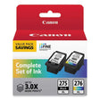 CANON CANON  (PG-275XL/CL-276XL) High-Yield Multipack Ink, Black/Tri-Color - 4981C008