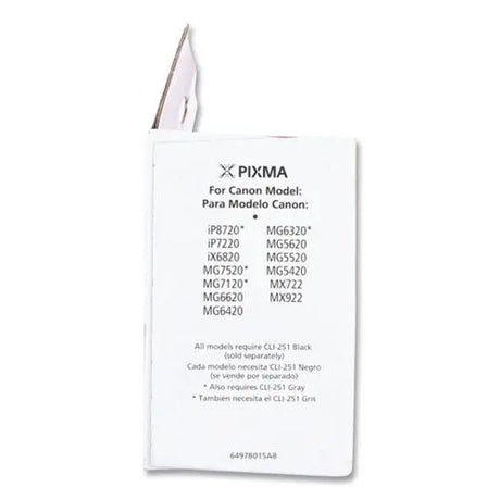 CANON CANON  (PGI-250/CLI-251) Ink/Paper Combo, Black/Cyan/Magenta/Yellow - 6497B004