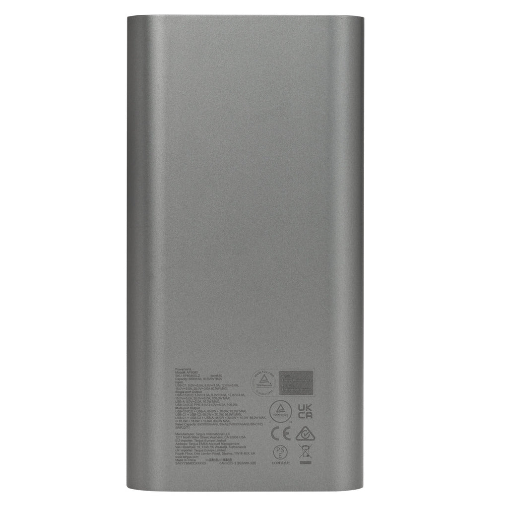Targus APB080GLZ power bank 2500 mAh Silver, Black - APB080GLZ