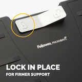 Fellowes Foot Rest Under Desk - Office Suites Under Desk Foot Rest Ergonomic Foot Rest with 3 Height Adjustable Positions & Antibacterial Technology - Foot Rest Stool for Office & Home - Black - 8035001