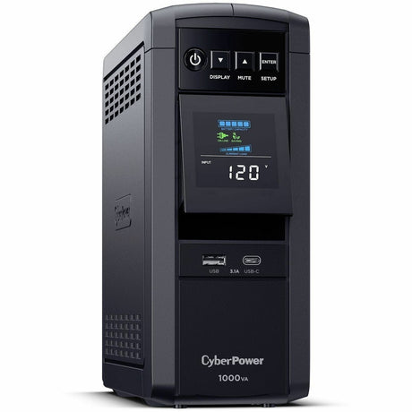 CYBERPOWER CyberPower CP1000PFCLCDTAA TAA Compliant Intelligent UPS Systems - 1000VA/600W, 120 VAC, NEMA 5-15P, Mini-Tower, Sine Wave, 10 Outlets, LCD, PowerPanel&reg; Personal, $350000 CEG, 3YR Warranty - CP1000PFCLCDTAA