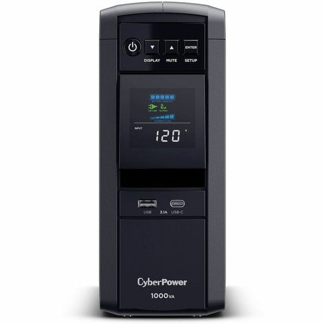CYBERPOWER CyberPower CP1000PFCLCDTAA TAA Compliant Intelligent UPS Systems - 1000VA/600W, 120 VAC, NEMA 5-15P, Mini-Tower, Sine Wave, 10 Outlets, LCD, PowerPanel&reg; Personal, $350000 CEG, 3YR Warranty - CP1000PFCLCDTAA