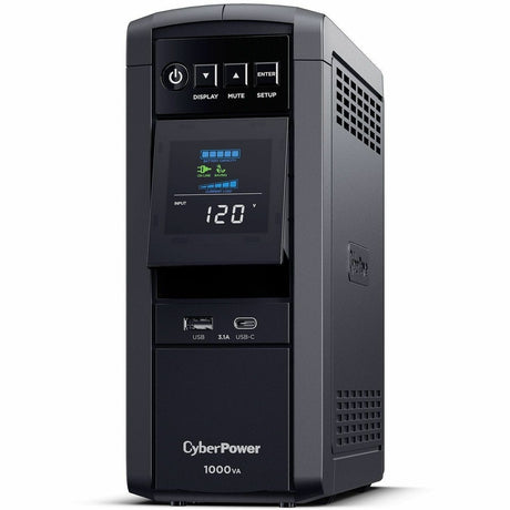 CYBERPOWER CyberPower CP1000PFCLCDTAA TAA Compliant Intelligent UPS Systems - 1000VA/600W, 120 VAC, NEMA 5-15P, Mini-Tower, Sine Wave, 10 Outlets, LCD, PowerPanel&reg; Personal, $350000 CEG, 3YR Warranty - CP1000PFCLCDTAA
