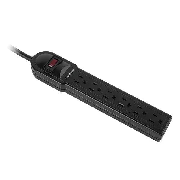 CYBERPOWER CyberPower CSB606 surge protector Black 6 AC outlet(s) 125 V 1.829 m - CSB606