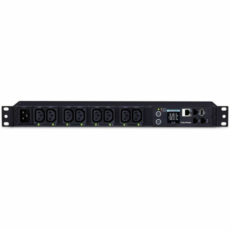 CYBERPOWER CyberPower PDU81005 100 - 120 VAC 20A Switched Metered-by-Outlet PDU - 8 Outlets, 10 ft, IEC-320 C20, Horizontal, 1U, LCD, 3YR Warranty - PDU81005